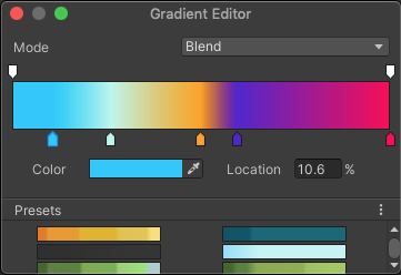 Gradient Editor in Skybox shader