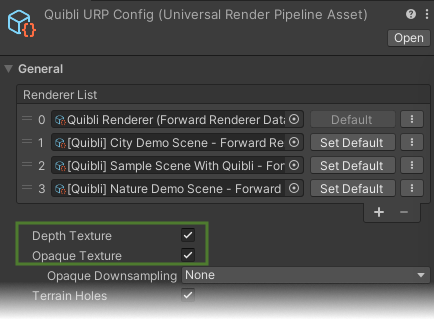 URP Config file should have Depth Texture and Opaque Texture turned on